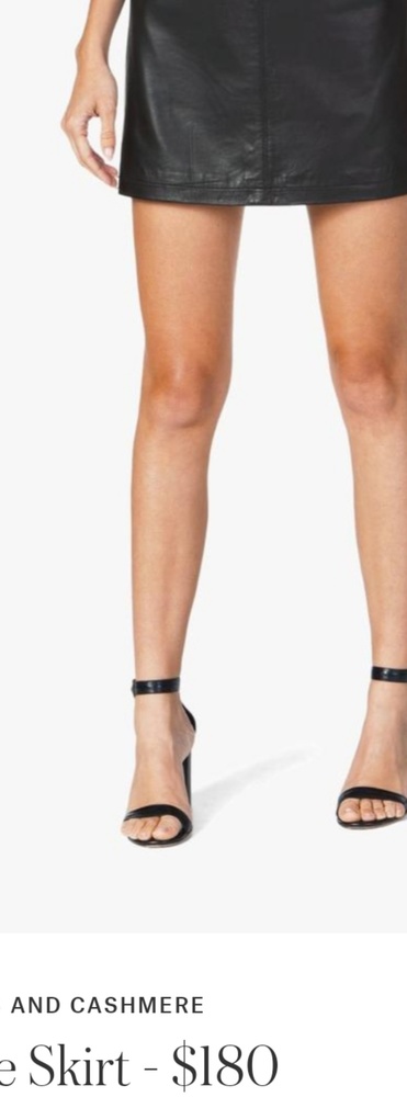 Cupcake and Cashmere A-line leather skirt